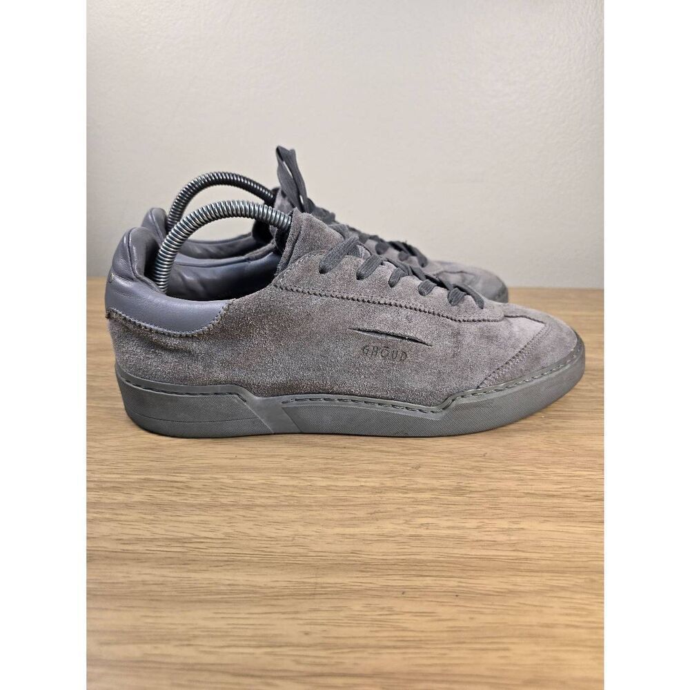 Ghoud Suede Leather Designer Sneakers Gray Lace up Sneakers Size 42 EU/9 US